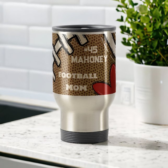 Caneca Térmica Presente de Sobrenome Personalizado da Mãe de Fute (Criador carregado)