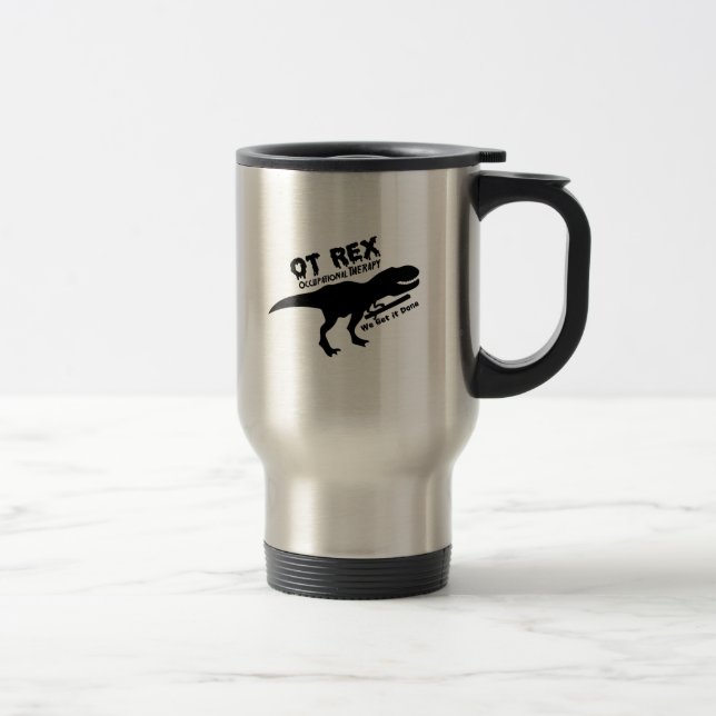 Caneca Térmica Presente engraçado da terapia ocupacional de T-Rex (Direita)