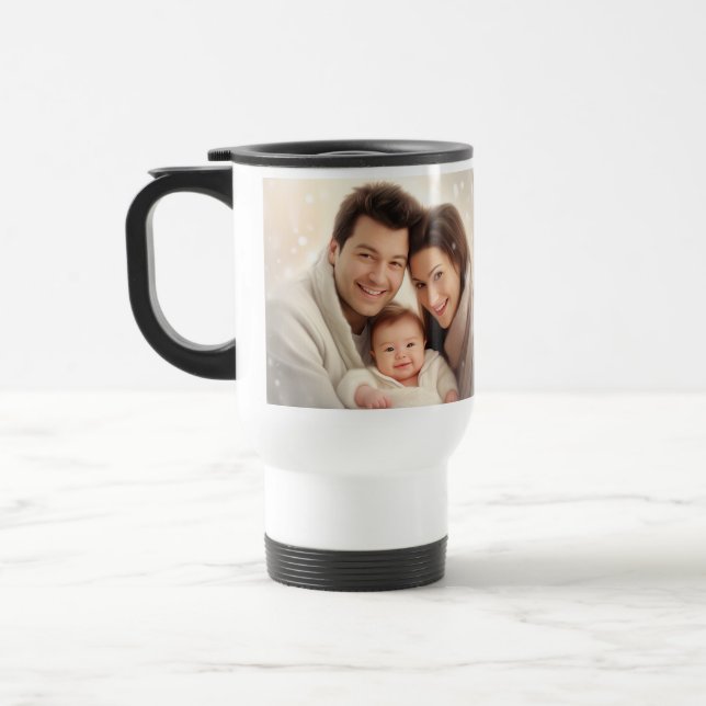 Caneca Térmica Presente moderno da tendência de Foto Personalizad (Esquerda)