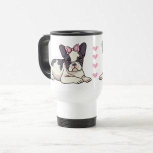 Caneca Térmica Presente para Amante de Cachorro Francês Bonito Bu