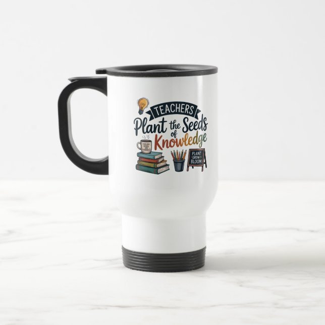 Caneca Térmica Presente para Professor Design de Sublimação, Volt (Esquerda)