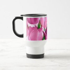 Caneca Térmica Presente primavera Tulip do Dia de as mães de pint