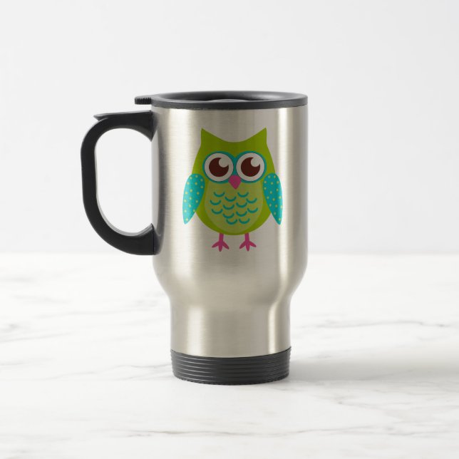 Caneca Térmica Presente verde das corujas (Esquerda)