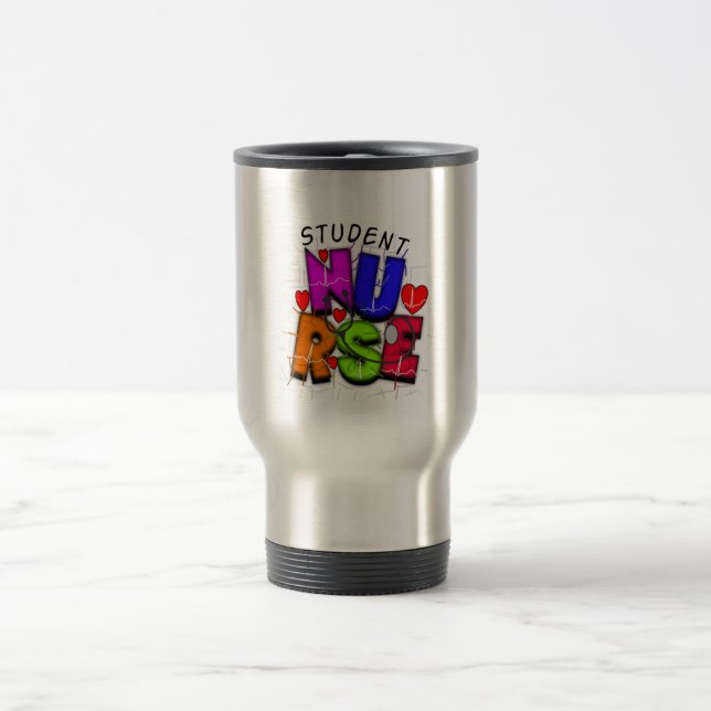 Caneca Térmica Presentes artísticas da enfermeira de estudante (Centro)
