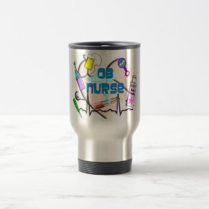 Caneca Térmica Presentes da arte da enfermeira de OB
