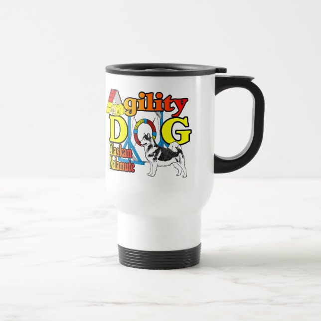 Caneca Térmica Presentes de agilidade no Alaska Malamute (Direita)