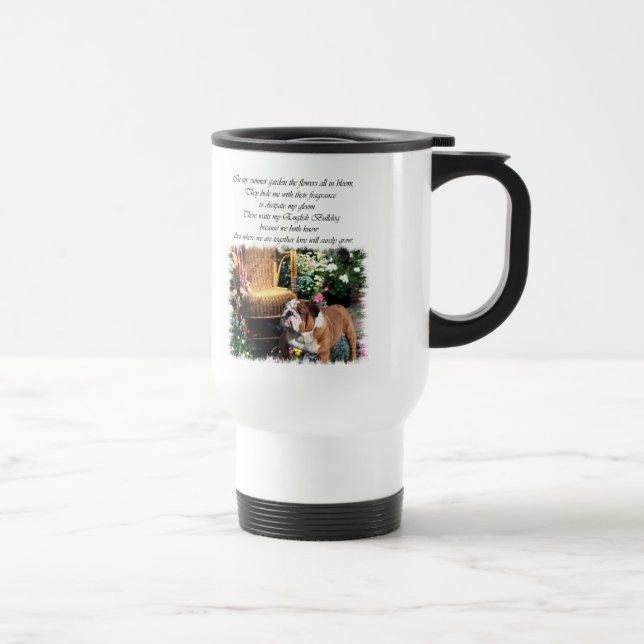 Caneca Térmica Presentes de Arte para Bulldog Inglês (Direita)