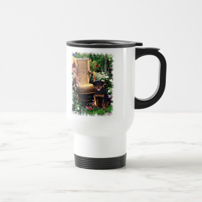 Caneca Térmica Presentes de Arte Rottweiler (Direita)