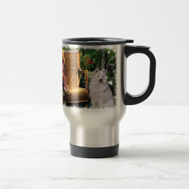 Caneca Térmica Presentes de Arte Samoyed (Direita)
