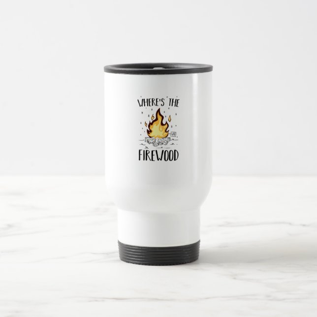 Caneca Térmica Presentes de madeira de fogo (Centro)