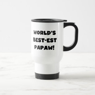 Caneca Térmica Presentes do mamão do Melhor-est do mundo preto do