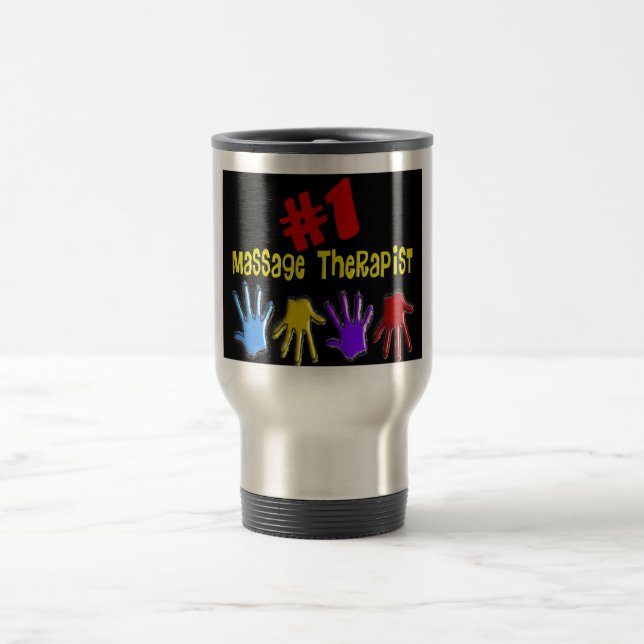 Caneca Térmica Presentes do terapeuta "#1" da massagem (Centro)