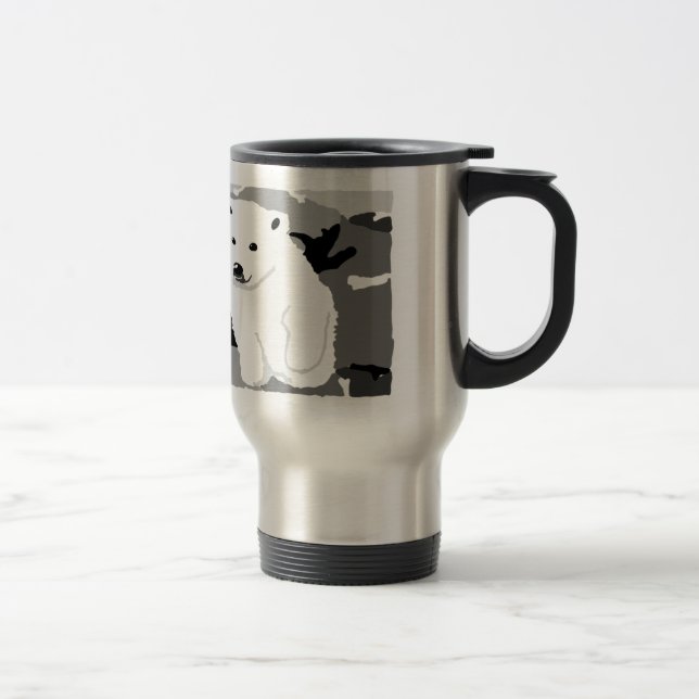 Caneca Térmica Presentes e acessórios de arte de urso polar (Direita)