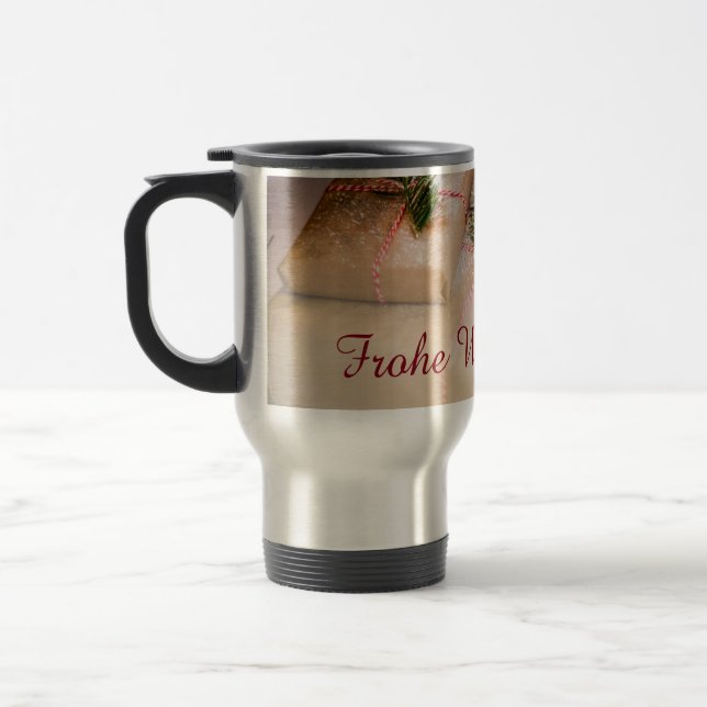 Caneca Térmica Presentes festivos como motivo de Natal (Esquerda)