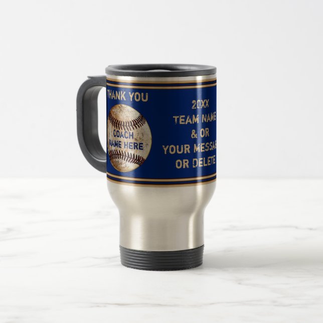 Caneca Térmica Presentes Personalizados para Treinadores de Beise (Frente Esquerda)