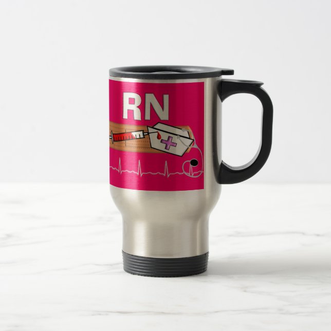 Caneca Térmica Presentes "RN " da enfermeira diplomada (Direita)