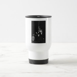 Caneca Térmica Presidente americano John Kennedy em Conferência d