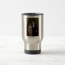 Caneca Térmica Presidente George Bush, Laura Casa Branca de Natal