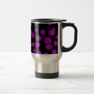 Caneca Térmica Preto & copo roxo fúcsia da viagem ao trabalho da