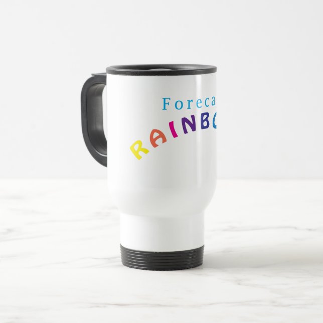 Caneca Térmica Previsão da Taça do Café Rainbows (Frente Esquerda)
