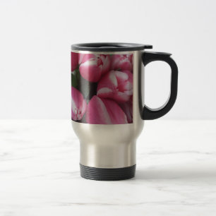 Caneca Térmica Primavera Floral de Tulipas Rosa, Flores