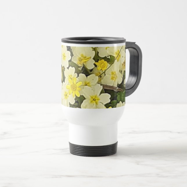 Caneca Térmica Primavera Primroses (Frente Esquerda)