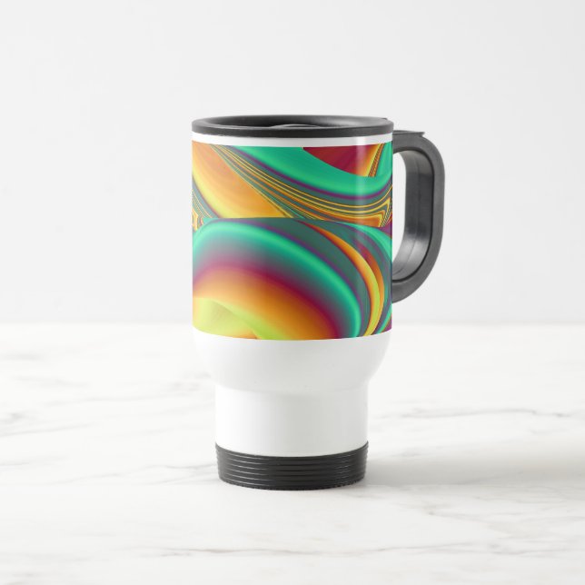 Caneca Térmica Primavera Verão Outono Flores Magia (Frente Esquerda)