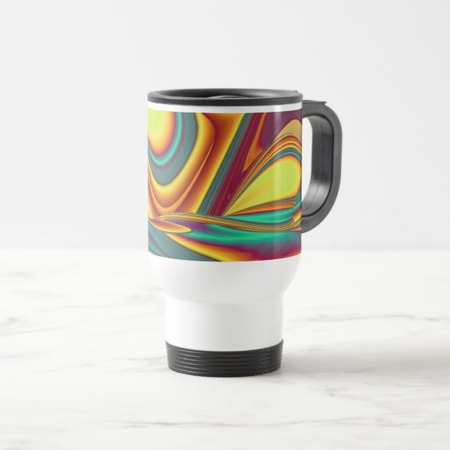 Caneca Térmica Primavera Verão Outono Flores Magia (Frente Esquerda)