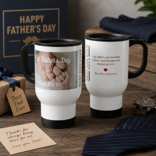 Caneca Térmica Primeiro Dia dos Pais Acertou em Cheio Lembrança P