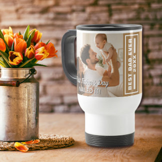 Caneca Térmica Primeiro Dia dos Pais Acertou em Cheio Lembrança P