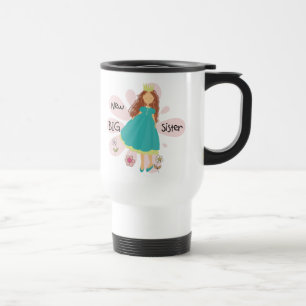 Caneca Térmica Princesa Irmã Marrom Cabelo