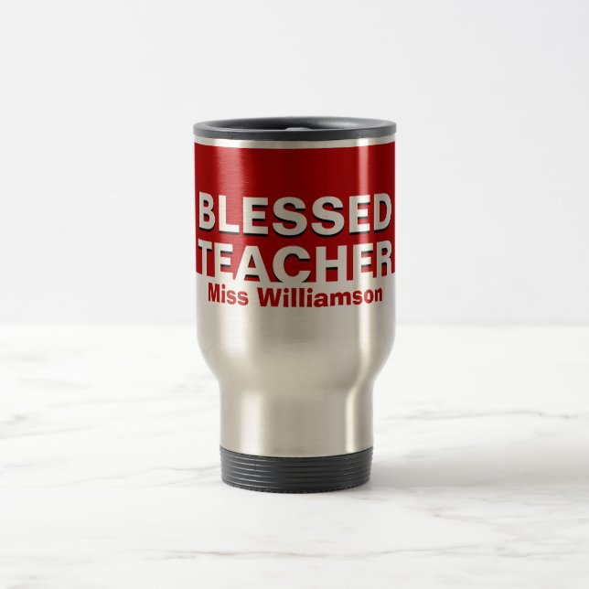 Caneca Térmica PROFESSOR BÊNICO Vermelho Personalizado (Centro)