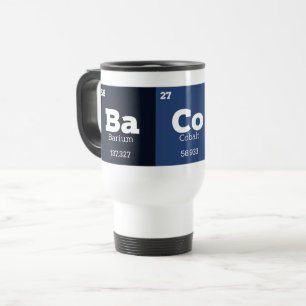 Caneca Térmica Professor de Ciência Química Elementos Químicos Ba
