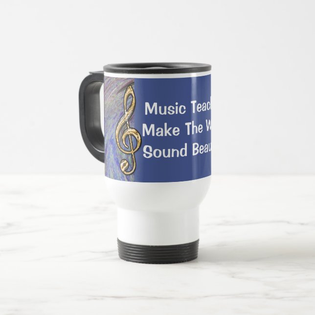 Caneca Térmica Professor de Música Obrigado Escola de Sujeira Azu (Frente Esquerda)