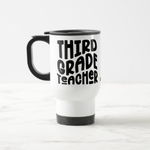 Caneca Térmica Professor do Terceiro Ano   Design de Texto Simple