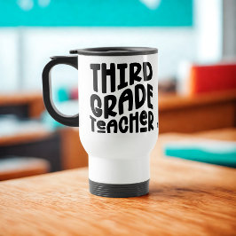 Caneca Térmica Professor do terceiro grau | Design de texto simpl