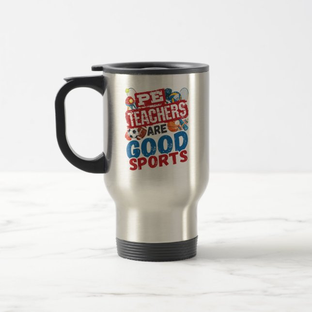 Caneca Térmica Professores de educação física são bons professore (Esquerda)