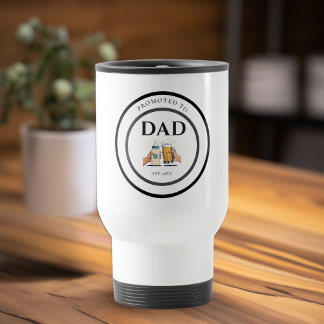 Caneca Térmica Promoted to Dad Est 2026 Travel Mug Gift