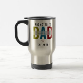Caneca Térmica Promoted to Dad Personalized Photo | First Father