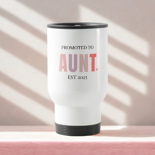Caneca Térmica Promovido à tia EST 2025 Novo Presente da Tia