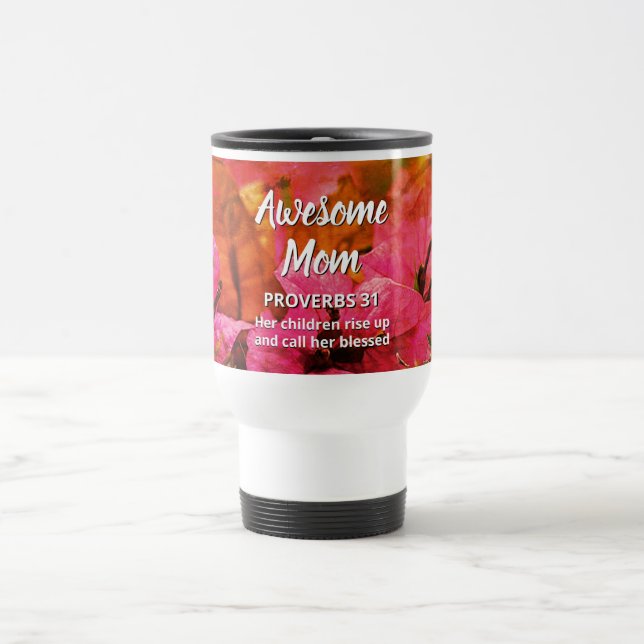 Caneca Térmica Proverbos 31 da MOM AWESOME Floral (Centro)