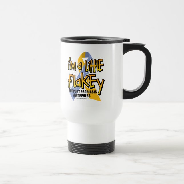 Caneca Térmica Psoríase: Eu sou um pouco Flakey (Direita)