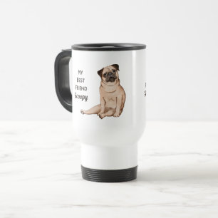 Caneca Térmica Pug Dog Meu Melhor Nome Personalizado