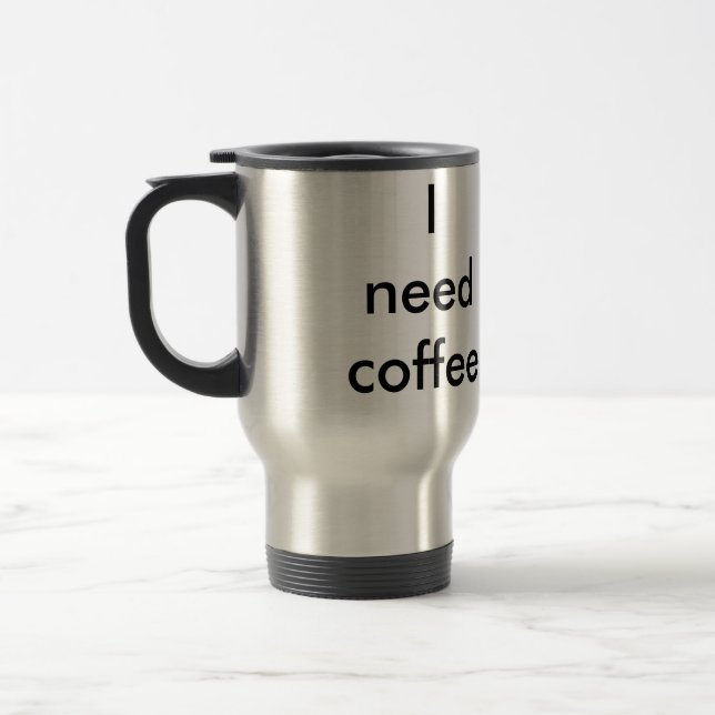 Caneca Térmica pug puggy eu preciso o café (Esquerda)