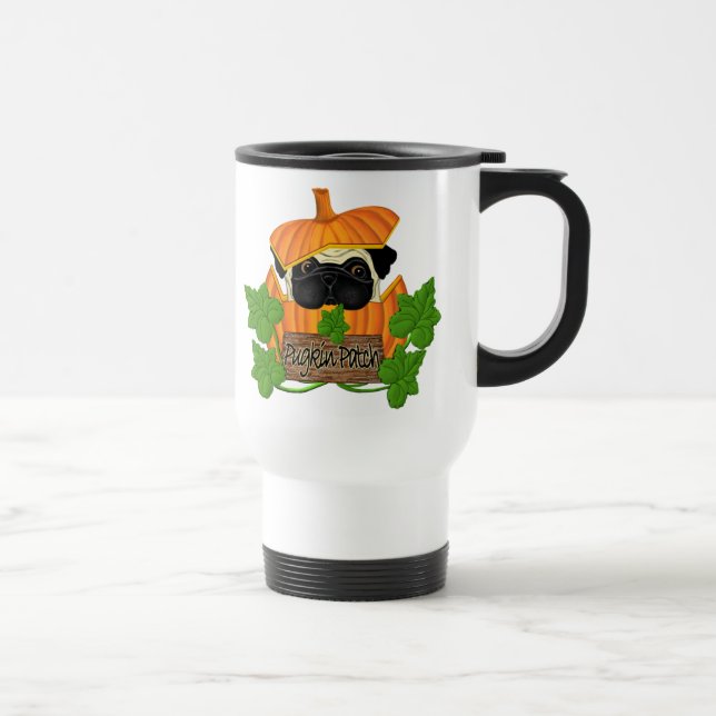 Caneca Térmica Pug Pumpkin Patch (Direita)