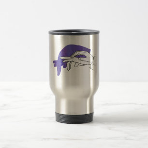 Caneca Térmica Púrpura de Anteatro de Silhueta de Mão