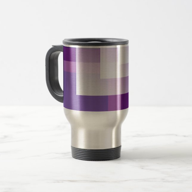 Caneca Térmica Púrpura e branca (Frente Esquerda)