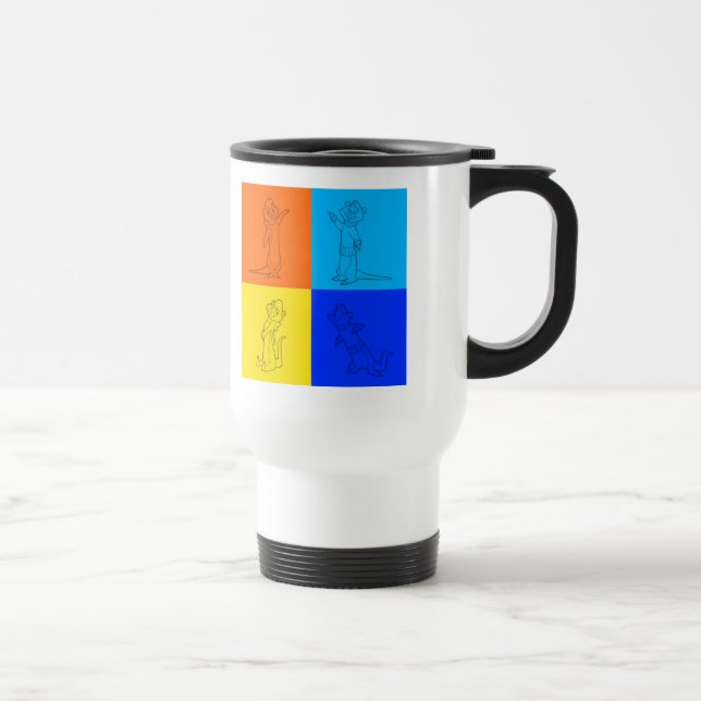 Caneca Térmica Quadrados da lontra (Direita)