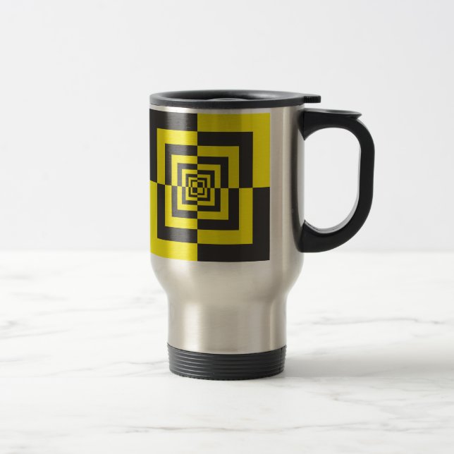 Caneca Térmica Quadrados hipnóticos (Direita)