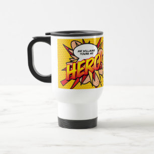 Caneca Térmica Quadrinho Personalizado Você é meu HEROI Pop Art